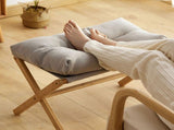 Foot Stool Foldable X Leg Modern Multifunctional Foot Rest with Soft Cushion for Living Room Bedroom V1294-YM0710-3116230019012