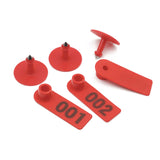 1-100 Cattle Number Ear Tag 5x2cm Set - Mini Red Cow Sheep Pig Livestock Label V238-SUPDZ-39973712756816