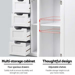 Artiss Bathroom Cabinet Storage Drawers White FURNI-G-BATH-5078-WH