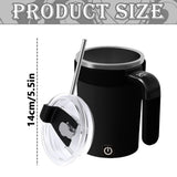 Upgraded Automatic Stirring Coffee Mug with Temperature Display & Leakproof Lid, Insulated Cup for V1192-AZ-W-28142