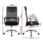 Artiss Mesh Office Chair High Back Black OCHAIR-G-8009-BK