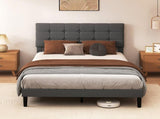 Levede Bed Frame Upholstered Platform Mattress Base Double BF1078-D-AU