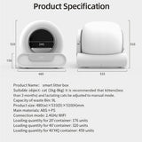 65L Remote Control Automatic Self Cleaning Cat Litter Box Smart App Easy-Clean V201-QHGMMOREONE064