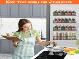 Four-Tier Metal Wall-Mounted Spice Rack - Suitable for Kitchens and Cabinet Interiors - Neatly V1188-ZXY-10881