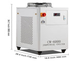 Industrial Chiller, CW6000, 1500W Industrial Cooler Cooling System with Compressor 15L V952-GYLSJYSJS15LDYZN6V3