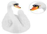 Resin Simulation Floating White Swan Figurine Ornament for Landscape Yard Gardening Decoration V1294-YM0901-3111200121111