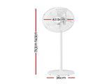 DEVANTI 16" 5-in-1 Rechargeable Fan for Pedestal Table Floor Wall Ceiling PF-RC-16IN-WH