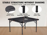 Mahjong Table, Square 4 Player Folding Card Table with 4 Cup Holders & 4 Chip Trays, Portable Domino V952-SDMJZHSDMNGP0C7TXV0
