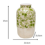 Glazed Green Stoneware Look Vase 37cm V637-88751VSE
