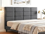 Artiss Bed Headboard Double Bedhead Linen Fabric Charcoal BED-HEAD-PLA-D-CHAR