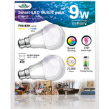 MV SMART BULB 9W B22 TWIN PACK V28-ELEMVSBBULBB22-1