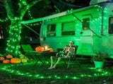 LED White Christmas Lights Outdoor, String Lights Plug in Extendable, 8 Modes Christmas Tree V1107-124-73533-GRN-100M1000