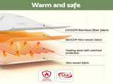 Giselle Electric Blanket Bamboo Fabric Double Fitted Heated Pad Underlay Washable Winter EB-C-BAM-LCD-D