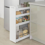 Slimline Rolling Storage Shelf, White V178-64584