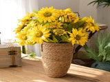 Straw Woven Baskets Vase Ornaments Living Room Flower Arrangements Dried Flowers Wicker Flower Pots V1294-YM0626-230113AH01-2