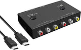 2Port AV to HDMI Converter, Will Convert Input Analog Aignals to a Digital Output Signal, Built-in V1188-WTJ-FR-20609