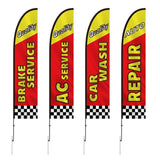 Auto Repair Advertising Feather Flag Kit Swooper Flags and Poles 16.3 FT V952-QGYMQGQWAQCFFZRDSV0
