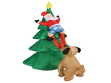 Dog Bite Old Man's Christmas Tree LED Growing Inflatable Christmas Tree for Outdoor Grden Yard AU V1294-YM3115220106313-0421