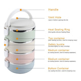 Portable Stainless Steel Lunch Box Container Bento Box Food Container V1294-YM0727-JY14509-04