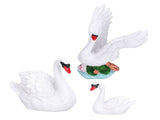 3pcs Resin Swan Ornaments Simulation Decorative Swan Figurine for Miniature Garden Home V1294-YM0715-3111210390811