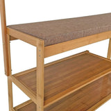 97x168cm Hallway Bench Coat Rack Stand Multifunctional Hall Shelf Entryway V63-840711