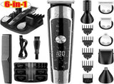 Waterproof Electric Shaver Men'S Hair Trimmer Multifunctional Hair Clipper Nose - Black - Size L V1347-111-19038-BLK-L