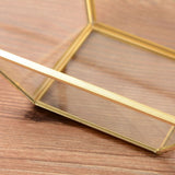 Geometric Transparent Glass Flower Room Glass Ring Box Wedding Ring Jewelry Box Home Decor V1294-YM0717-10123683