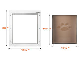 Pet Door, 33.7 x 50.9 cm Aluminum Frame with Lock and Flap System, Weatherproof Doggy Door, Easy to V952-MSCWMLMLHJ1PCF80QV0