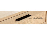 Artiss 4 Chest of Drawers Rattan Tallboy Pine - BRIONY FURNI-E-RAT-CDR-4D-WD-AB