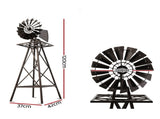 Garden Windmill 120cm Metal Ornaments Outdoor Decor Ornamental Wind Mill GWM-120CM-BR