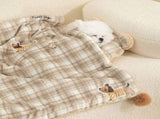 Plaid Puppy Premium Soft Fleece Dog Bed Mat/Quilt - All-Season Reversible Warm V888-ELOSUNG45978