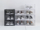Sneaker Display Case Shoe Storage Organizer Box Stackable Plastic Clear Magnetic V63-839171