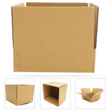 Khaki Corrugated Divided Shipping Box with Anti- for Kitchen Dishes and Wine Bottles V1369-AZ3-W-23004