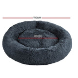 i.Pet Pet Bed Dog Cat 110cm Calming Extra Large Soft Plush Dark Grey PET-BED-D110-DKGR