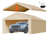 Carport Replacement Canopy, 6 x 3 m Potable Garage Tent Top Tarp with Sidewalls, UV-Resistant & V952-CKPB10X20FTMK3PDN001V0
