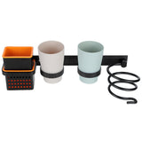 Multifunctional Space Aluminum Bathroom Storage Rack Hair Dryer Toothbrush Holder V1294-YM0901-3112200098311