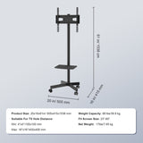 VEVOR Mobile TV Stand, Mobile TV Cart for 23 to 60 inch TVs, Height Adjustable Portable TV Stand V952-LDDSZJKYDLY60F75FV0