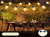 Solar Panel LED Outdoor String Lights 49ft 20 Bulbs Globe String Lights Waterproof Patio Lights for V1294-YM0901-H48983-2