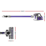 Devanti Handheld Vacuum Cleaner Cordless HEPA Filter Purple VAC-CL-FT-09E-GY-PP