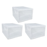 Shoe Storage Box Thick Side Opening Space Saving Transparent Stackable Shoe Organizer Foldable Shoe V1294-YM0901-3116240025211