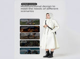 Khaki XL Size Long Trench Style Waterproof Raincoat for Women - Fashionable Outdoor Hiking Cycling V888-ELOSUNG56808-3