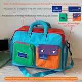 Color-Block Stitching Large Travel Duffel Bag Multi-Functional Hand Luggage for Casual V1232-ZSBB-003