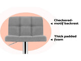 Artiss 2x Bar Stools Kitchen Dining Chairs Counter Stool Gas Lift Fabric Grey BA-TW-NEW1055-GYX2
