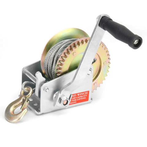 1200lb Manual Hand Winch Steel Wire - Boat Jet Ski Marine Trailer Crank 500KG V238-SUPDZ-40031296356432