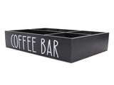Coffee Station Organizer with Divider Wooden Coffee Bar Accessories Storage Box Tea Bags Coffee Pods V1294-YM0901-3117240340812