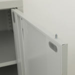 Two-Door Metal Short Cabinet Shelf Storage for Home Office Gym V63-844381