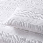 Accessorize Seersucker White Quilt Cover Set Queen V442-HIN-QUILTCS-SEERSUCKER-WHITE-QS