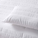 Accessorize Seersucker White Quilt Cover Set Double V442-HIN-QUILTCS-SEERSUCKER-WHITE-DS
