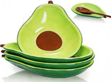 4 Pack Avocado Spoon Rest for Stove Top, 6.5 Inch Cute Ceramic Holder, Heat-Resistant Kitchen V1259-DP01-A-1028
