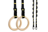 Wooden Gymnastic Rings Set Adjustable Fitness Rings for Home Workouts V1308-DSZKI-121